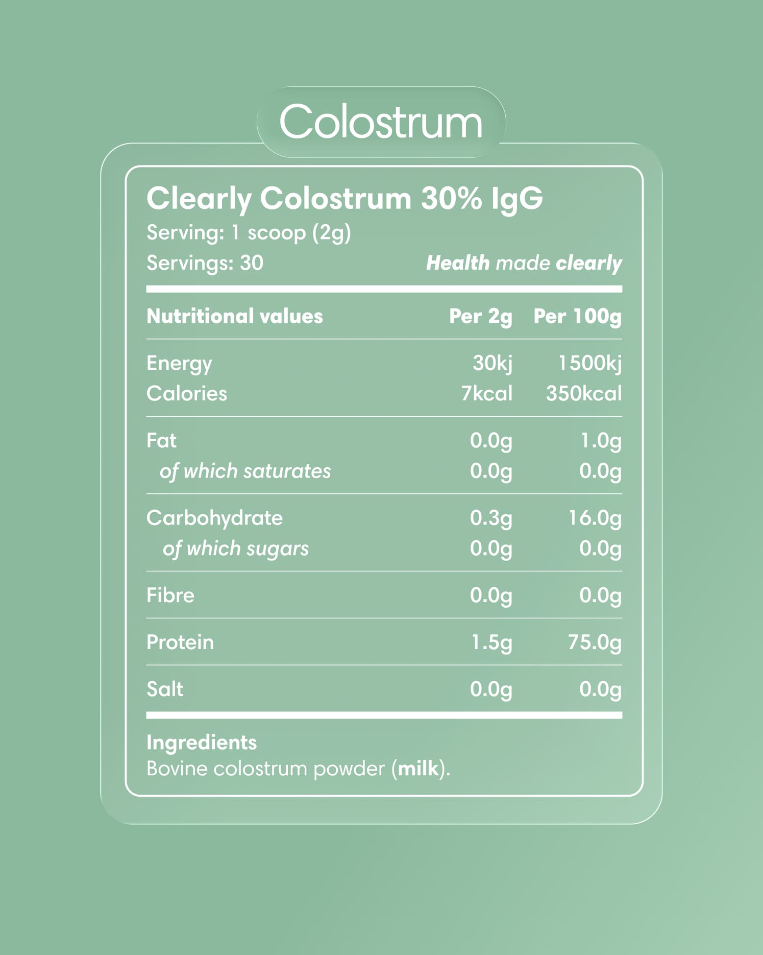  Clearly - Colostrum
