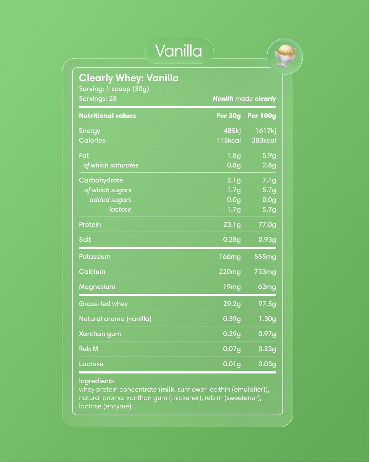  Clearly - Grass-fed Whey